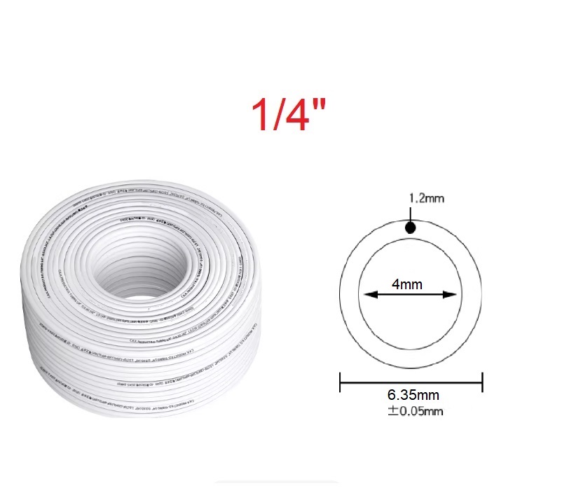 картинка Пластиковая трубка PIPE 1/4"(6.35мм, белый) x 30м