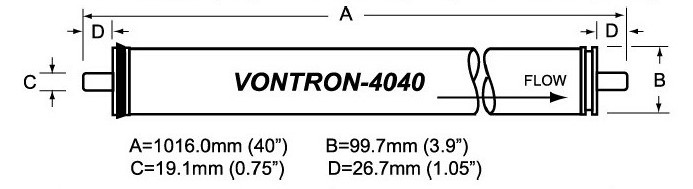 картинка Мембрана обратного осмоса Vontron XLP11-4040