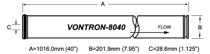 картинка Мембрана обратного осмоса Vontron ULP22-8040