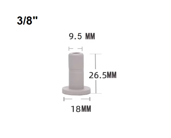 картинка Заглушка фитинга 3/8 дюйм QT-T3/8  3/8"трубка (f) x 3/8"трубка(m) комплект 25 шт.