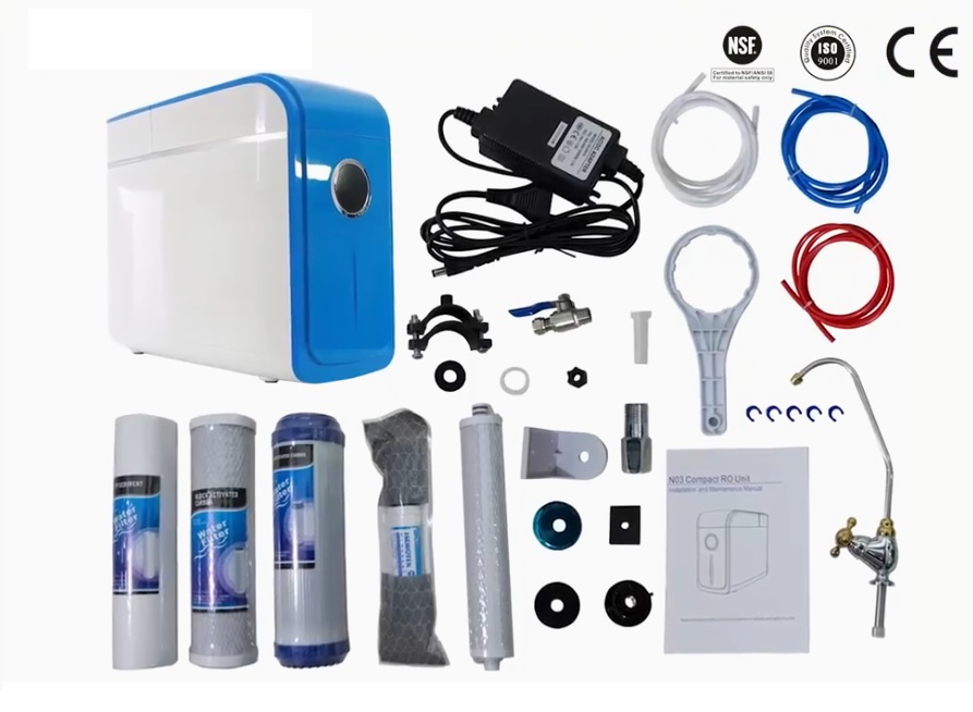 картинка Настольная установка обратного осмоса в корпусе DITREEX RO-Single (125G, синий, авто режим, 7л.)