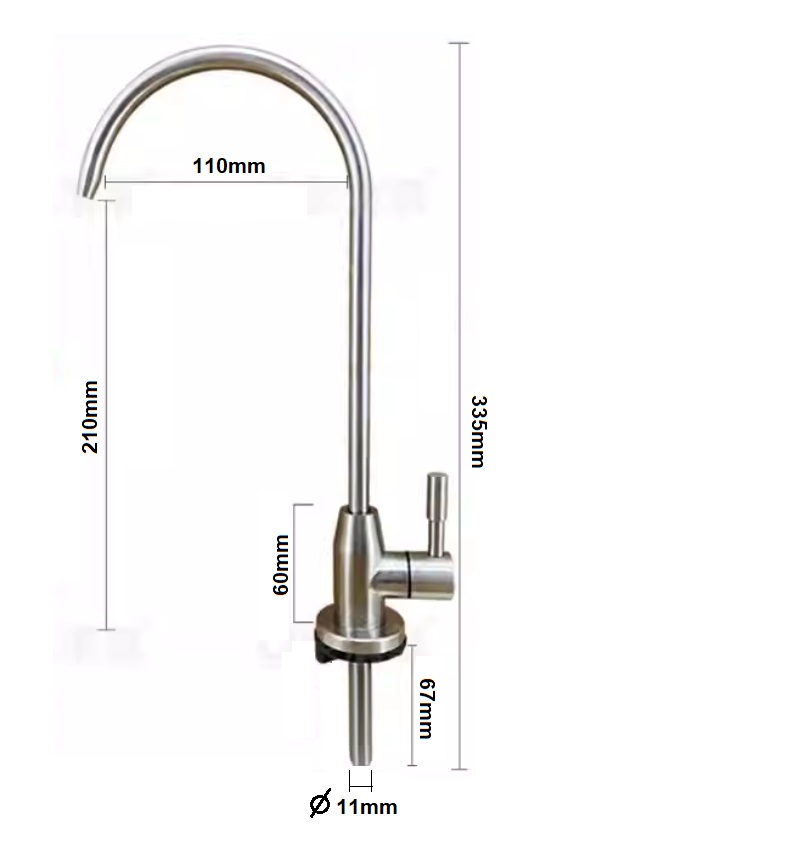 картинка Кран на мойку для питьевой воды D-13 (SS304)
