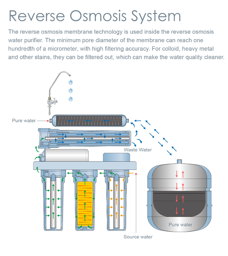 картинка Настенная установка обратного осмоса бескорпусная DITREEX RO50-D1 NEW (контроллер, авто режим, 12л.)