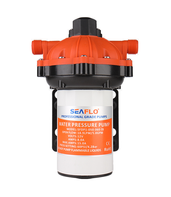 картинка Cамовсасывающий насос с датчиком давления SFDP1-040-060-55 (12VDC, 11A, 60 psi/4,2 бар, 15 л/м, 1/2" резьба)