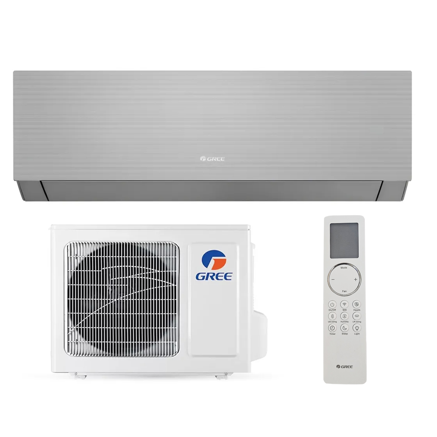 картинка Кондиционер Gree-18: Clivia Silver Inverter (с инсталляцией, Wi-Fi) GWH18AUDXD-K6DNA1A