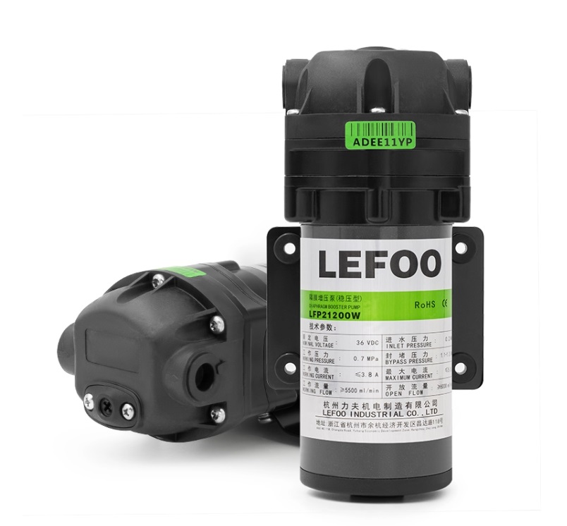 картинка Насос для очистителей воды Pump 1200  LFP21200J-V1 (36VDC, 5A, 188psi/13 бар, 5,5 л/м, 1200Gal., 3/8"резьба) 