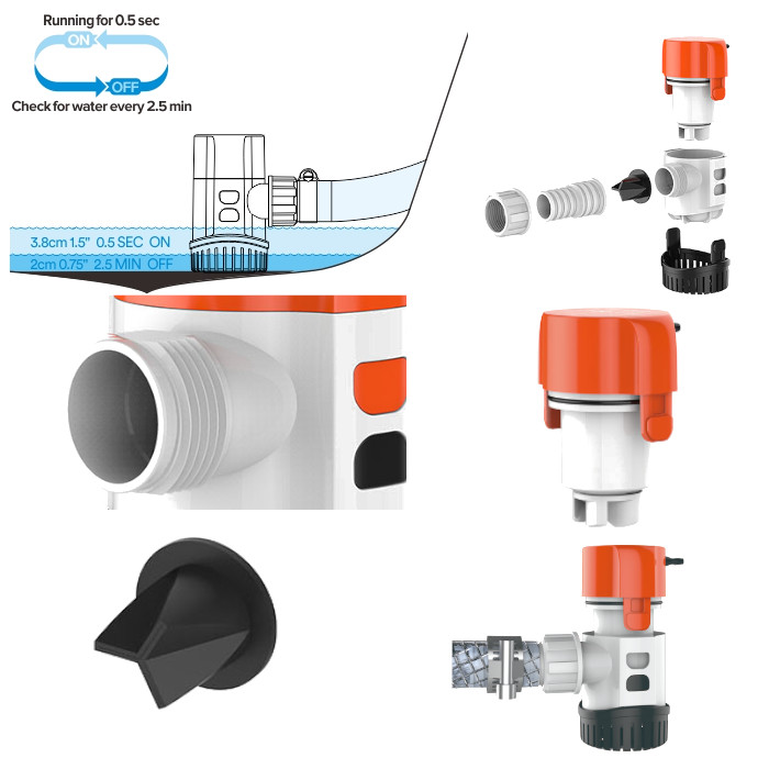 картинка Осушительный автоматический насос SFBP1-G1100-13B (12VDC, 4A, 68 л/м)